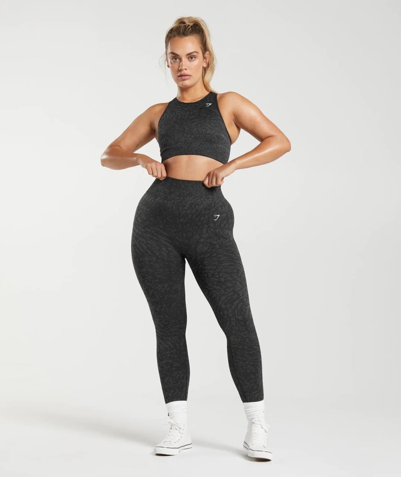 Legginsy Gymshark Adapt Animal Seamless Damskie Czarne | PL 165UNX